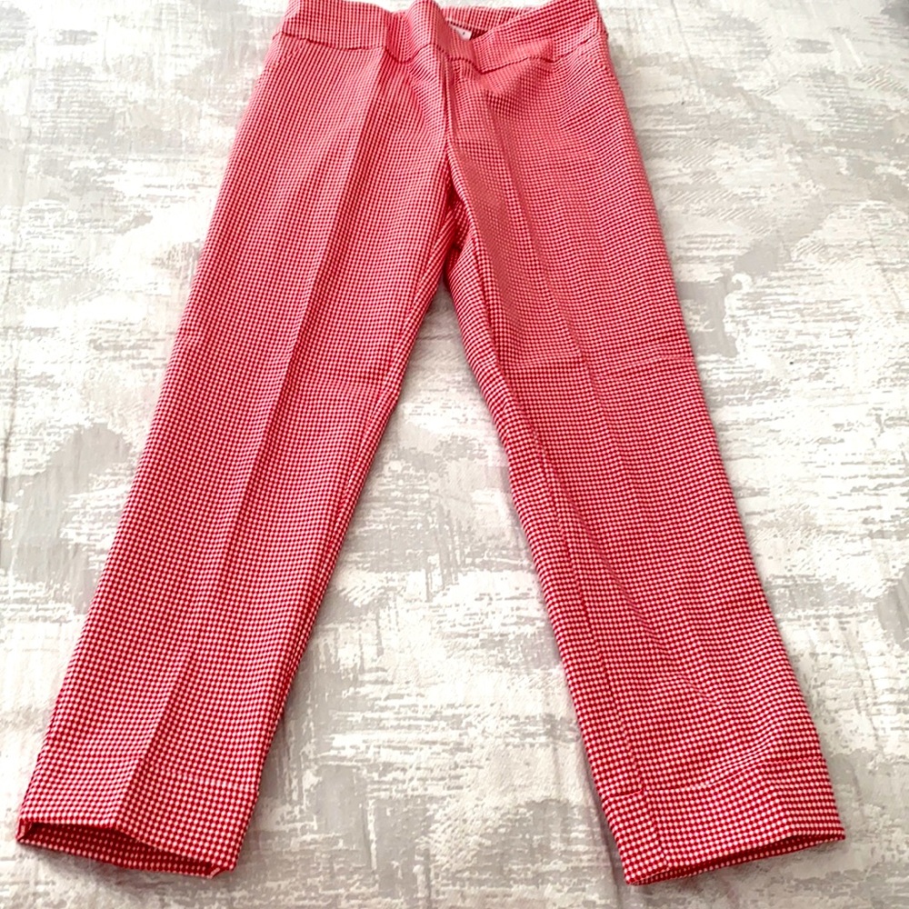 NWOT GINGHAM CUFFED PANTS